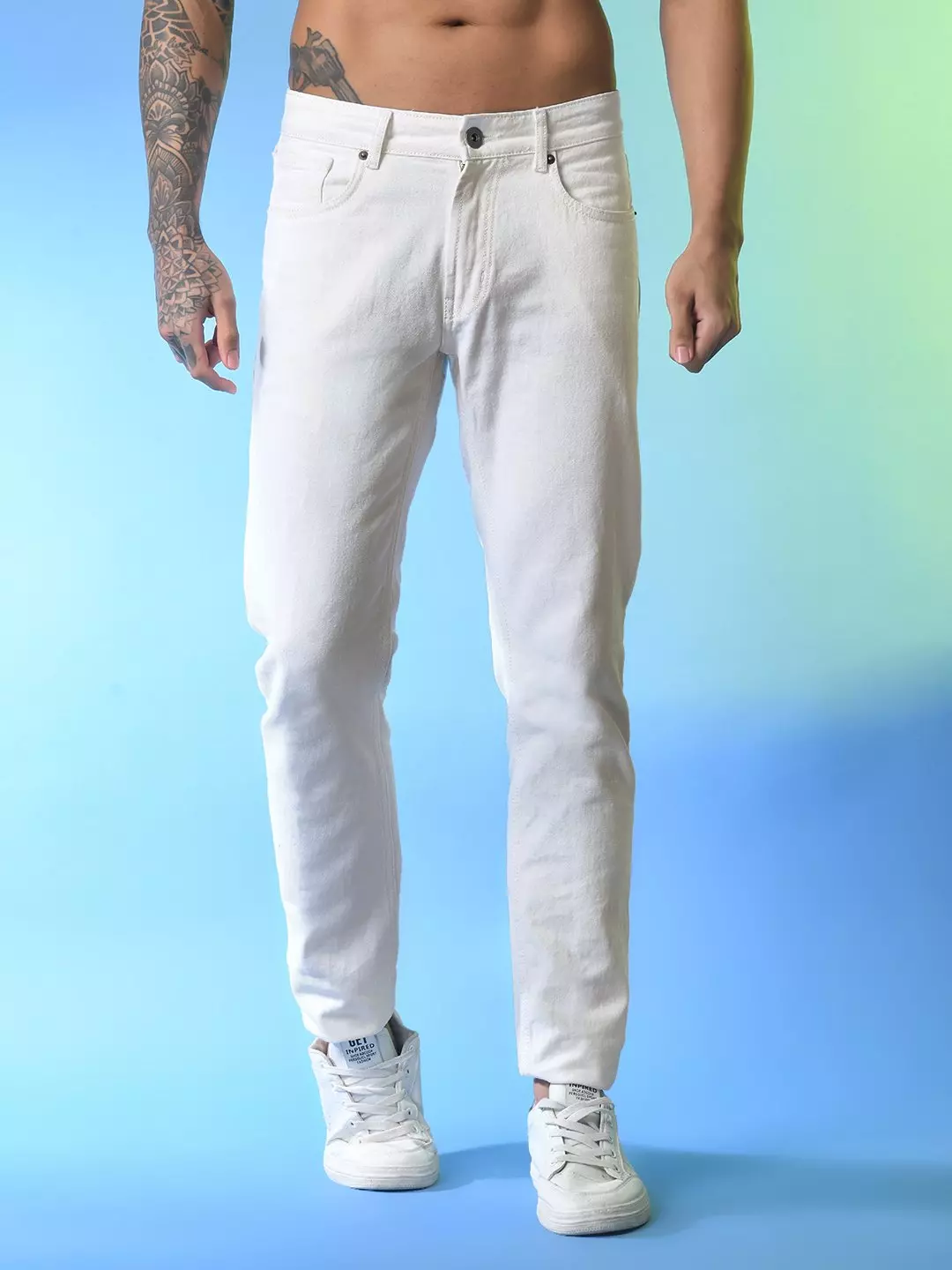 Grunt Off White Non Stretchable Regular Fit Jeans | GRBJJ-138 