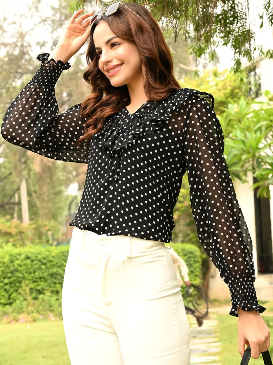 Chemisier à Pois Coral Bay - Taille 3X/Plus - Bon état, Idéal Pour Un Look Casual Chic